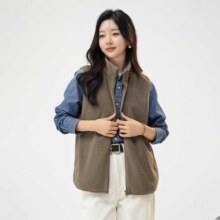 超v 雪中飞 女式立领抓绒马甲 秋冬柔软居家户外 时尚休闲系列