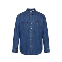 Levi's 同款长袖牛仔衬衫复古休闲潮流时尚通勤百搭 经典牛仔蓝 S