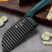 璐之阙 狼牙土豆刀 304不锈钢 波浪刀 加厚波纹菜刀 切花式薯条刀