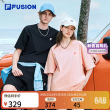 斐乐 FUSION 情侣款针织短袖衫 正黑色-BK XS（160/84A/XS）