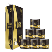 清风 原木黑金 卷纸 4层110克 12卷 家用加厚实惠家庭装