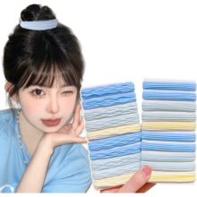 海盐蓝发绳 发圈头绳 简约高弹力 30根