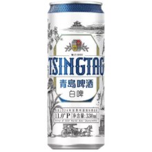 青岛白啤11度330ml*6罐白啤拉格啤酒精酿清爽-CL
