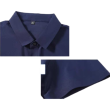 锦纶冰丝polo衫 男女款 弹力透气翻领短袖T恤 黑色 3XL 建议体重155-170斤