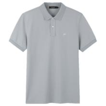 雅戈尔 男士春夏短袖POLO衫 浅灰 XL 棉料微弹纯色