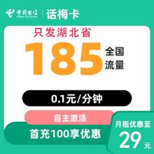 中国电信 湖北省卡29元185G全国流量不限速