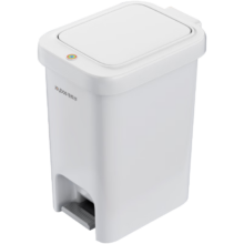 PLUS：佳帮手 脚踏垃圾桶 10.4L 家用双开盖 厨房卫生间卧室带盖