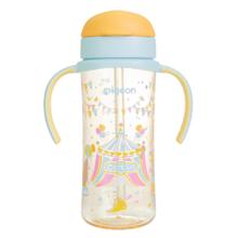 贝亲 自然成长翻盖直饮吸管奶瓶 330ml 马戏团 18月+ AA279