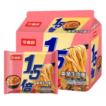 今麦郎 大今野1.5倍系列 方便面 番茄牛肉 5袋
