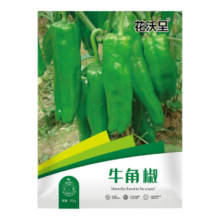 花沃里 牛角椒辣椒种子 2.9g约199粒*2包 家庭种植推荐