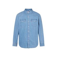 Levi's 男士灰色牛仔衬衫宽松休闲时尚经典百搭 浅蓝色 L