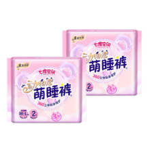 七度空间 裤型卫生巾夜用安睡裤 L 4条 80-140斤