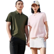 锦纶冰丝Polo衫男女款弹力透气翻领短袖T恤 深灰色 XL 125-140斤