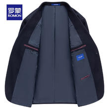 罗蒙 新款男士含羊毛休闲商务西服