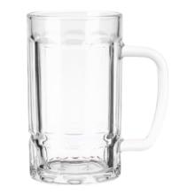 加厚扎啤杯 400ml 大容量带把玻璃杯 果汁水杯喝茶杯