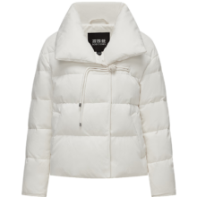 波司登 90绒羽绒服女新中式翻领盘扣外套 B40144502 光影白 L 170/92A