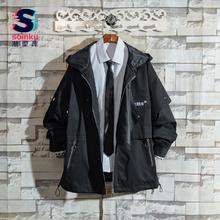 潮型库 男士工装连帽冲锋衣
