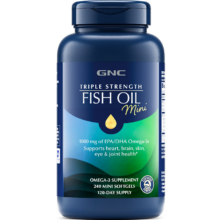 GNC健安喜三倍深海鱼油omega-3软胶囊dha epa降血脂补脑 240粒