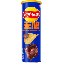 乐事 无限薯片 香浓红烧肉味 104g 罐装 膨化食品