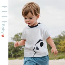 ELLEBABY 宝宝夏季透气纯棉短袖T恤（73~110）5色_没得比