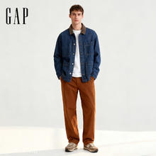 盖璞 GAP 男装春款纯棉工装拼接翻领多口袋夹克外套 美版823703
