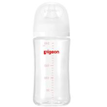 贝亲 自然实感第3代PRO系列 AA188 玻璃奶瓶 240ml L 6月+