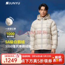 君羽 2025年秋季新品 男女款1000蓬95鹅绒超轻时尚保暖鹅绒服 J52445 多色