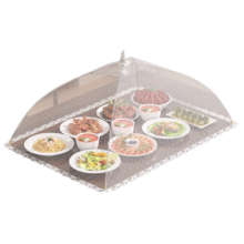 友纳 白色菜罩 家用商用可折叠餐桌食物罩 60*40cm 方形
