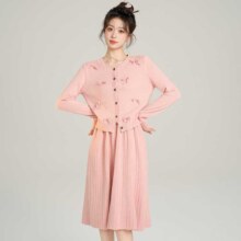 马克华菲 女装针织背心裙+开衫 春季时尚套装