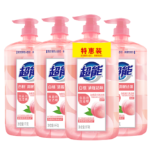 超能 白桃苏打洗洁精 1kg*4 快速去油 清新祛味