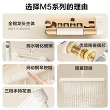 四季沐歌 奶白花洒套装家用淋浴冷热花洒专属M5系列
