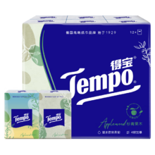 得宝 TEMPO 手帕纸 苹果木味 4层7张*12包