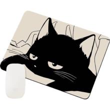 猫咪鼠标垫 黑色可爱猫猫设计 办公电脑键盘垫 学生高颜值桌垫 福利款随机发