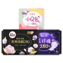 高洁丝 夜用安睡裤 少女裤型卫生巾 F码 均码 10条 80-110斤