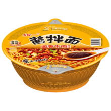 统一酱拌面 卤香牛肉风味 碗面 120g*12碗 整箱装干拌面