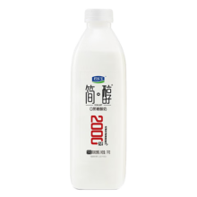 君乐宝 0蔗糖酸奶 低温发酵乳 1kg 瓶装