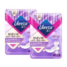 88VIP：Libresse薇尔 舒适V感超长夜用卫生巾 420mm 12片