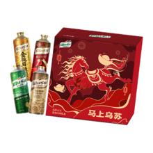 首购 plus会员: 乌苏啤酒 精酿小麦啤酒 1L*6混合礼盒装