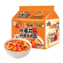 康师傅 经典辣番茄鸡蛋牛肉面 110g*5 泡面袋装速食方便食品