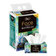 洁柔 4层抽纸 油画艺术纸巾 320张*4包 可湿水面巾纸