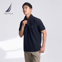 NAUTICA 男装25春夏商务休闲舒适亲肤棉氨透气短袖POLO男 藏青4NV M