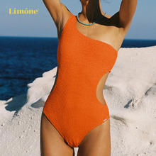 Limone 新款 高级橘色连体泳衣 O25003
