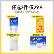 88vip：杰士邦 超薄避孕套6只 多款 *3件