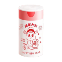 京东物流 蛇年垃圾袋 家用加厚抽绳式手提一次性 白色 三卷45只