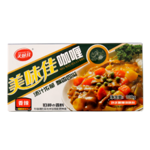 美味佳香辣咖喱块100g 家用拌饭拌面黄咖喱 复合调味料块状咖喱