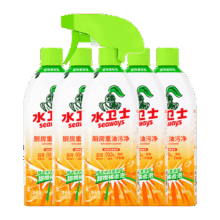 再降价：水卫士 厨房重油污净 480g*5瓶 除菌清洁剂