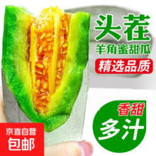 头茬羊角蜜甜瓜 山东蜜瓜 5斤净重4.5-4.8斤 脆甜多汁 坏果包赔