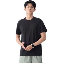 再降价：CJDP 网眼长袖T恤 男士运动速干圆领跑步透气排汗打底无痕 黑色 XL