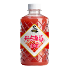 再降价：鲜果直榨100%丹东草莓汁NFC纯果汁配料干净无添加健康饮料 610ml*2瓶配料干净 100%优选丹东草莓汁+原汁原味