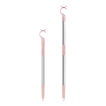 撑衣杆家用晾衣架 丫叉凉衣杆 合金头 短款64-102CM